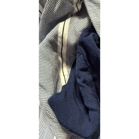 H&M Paperbag Wide Leg Striped Pants, Blue/White, Sz: 12, 87-11 - Picture 13 of 14